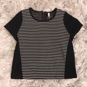 Striped Structured Bodycon Top